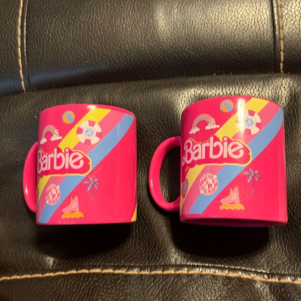 Barbie The Movie Pink Mugs Bundle New